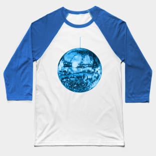 1970s Blue Disco Ball Baseball T-Shirt